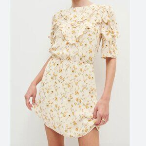 Reformation "Malachi" floral ruffle Mini Dress
